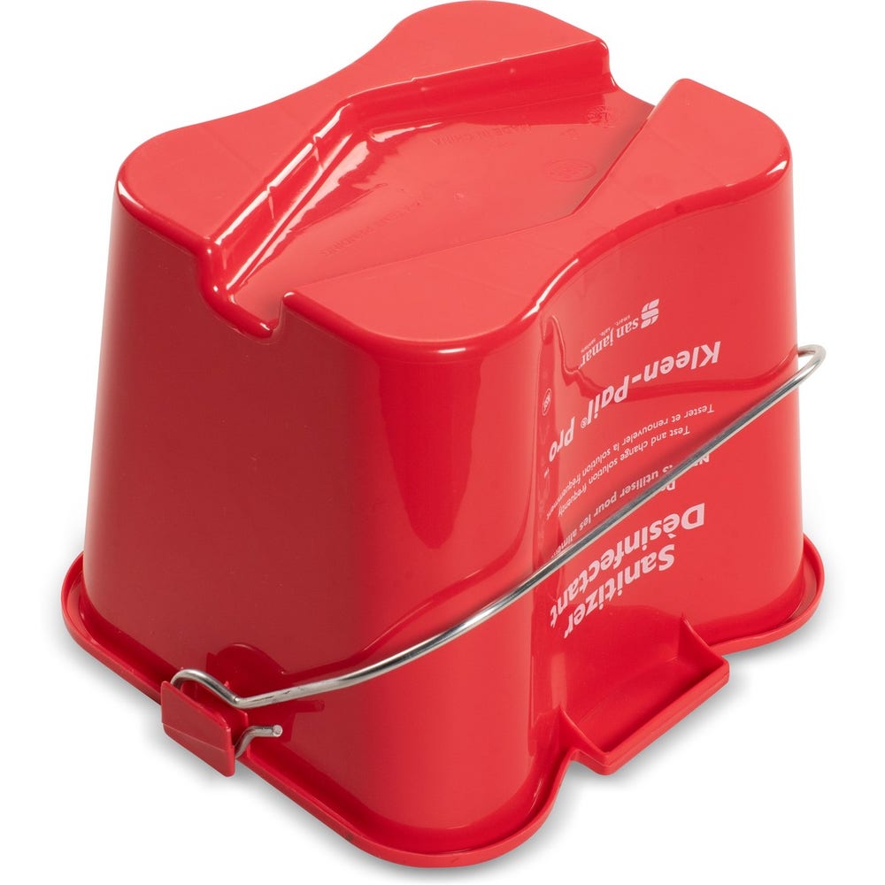 San Jamar KPP97RD Sanitizing Kleen-Pail， 3 Qt.， Red