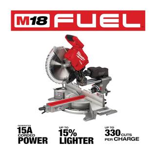 MW M18 FUEL 18V Lithium-Ion Brushless Cordless 12 in. Dual Bevel Sliding Compound Miter Saw (Tool-Only) 2739-20