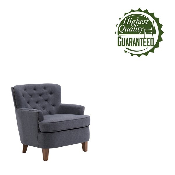 Porthos Home Idir Accent Chair， Fabric Upholstery， Rubber Wood Legs