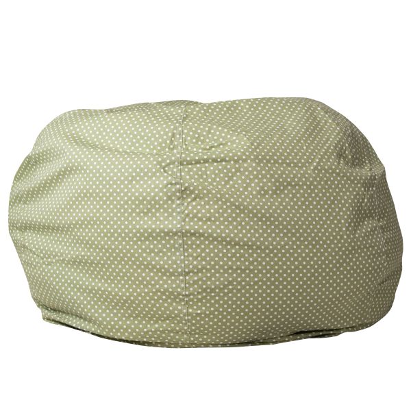 Duncan Oversized Green Dot Refillable Bean Bag Chair for All Ages