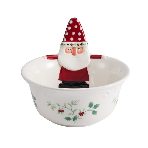 Pfaltzgraff Winterberry Gnome Salt/Pepper with Bowl Set