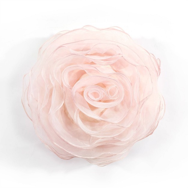 Lush D cor Ruffle Layer Flower Decorative Baby Pillow