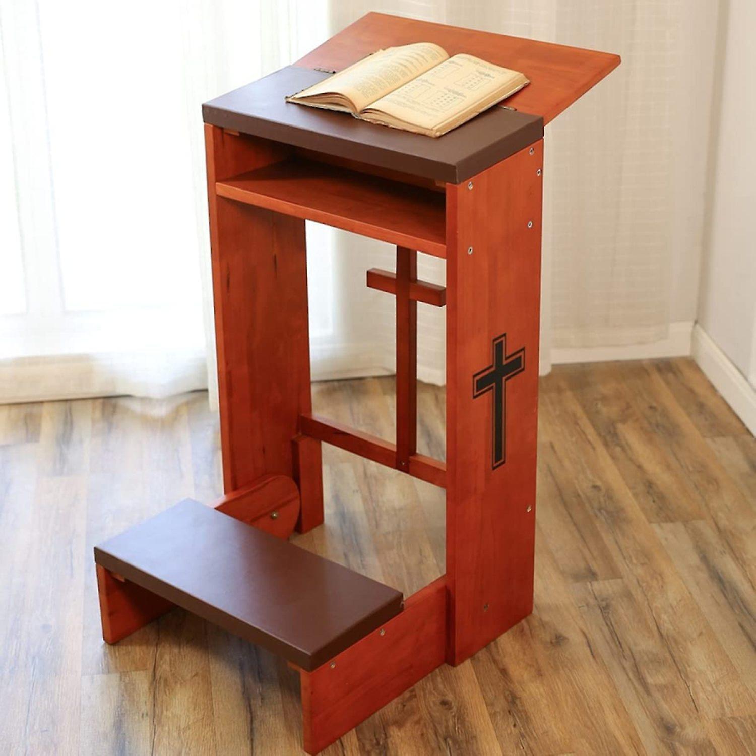 Prayer Bench Stool，prayer's Kneeler Pads Wooden Church Prayer Bench Stool Table Chair Padded Kneeler Shelf Folding， Prayer Bench For Kneeling At Home