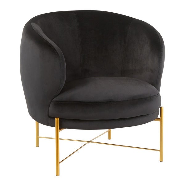 Chloe Upholstered Accent Chair with Metal Legs