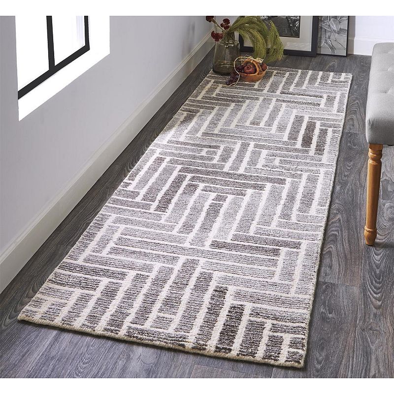 Weave and Wander Palatez Gray Geometric Area Rug