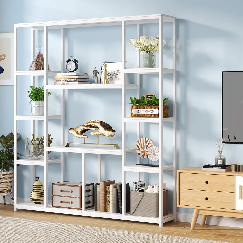 12 Open Shelf Etagere Bookcase Book Shelves Display Shelf   70.86'' H x 59'' W x 11.8'' D