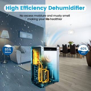 Xppliance 125 pt. 8500 sq. ft. Commercial Dehumidifier in Metallics with 24-Hour Timer ZJOLWBRY04