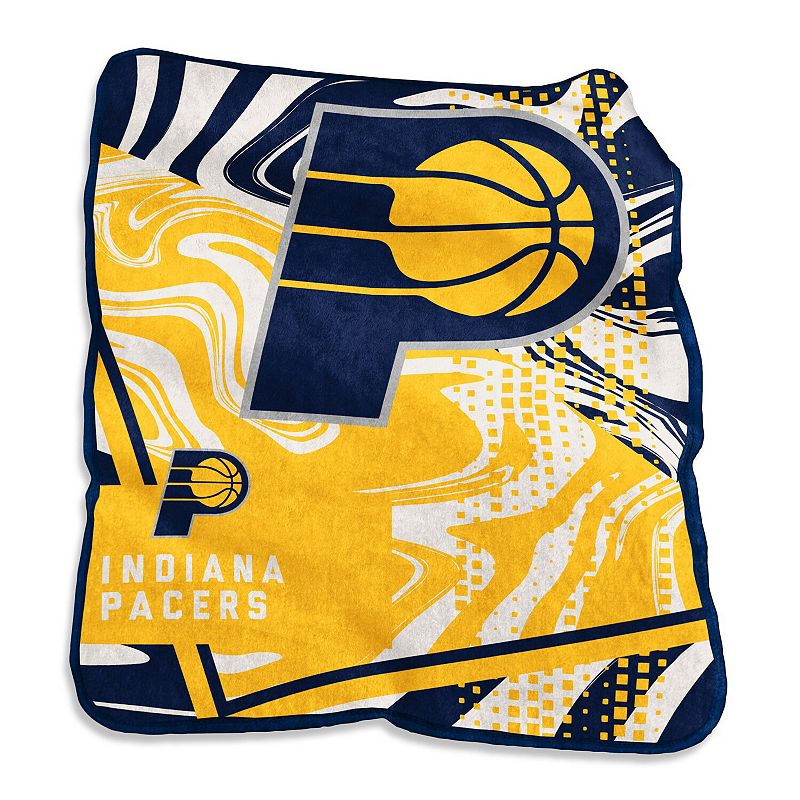 Indiana Pacers 50 x 60 Swirl Raschel Throw Blanket