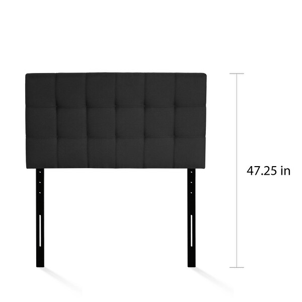 Carbon Loft Dashwood Tufted Black Headboard - - 20986527