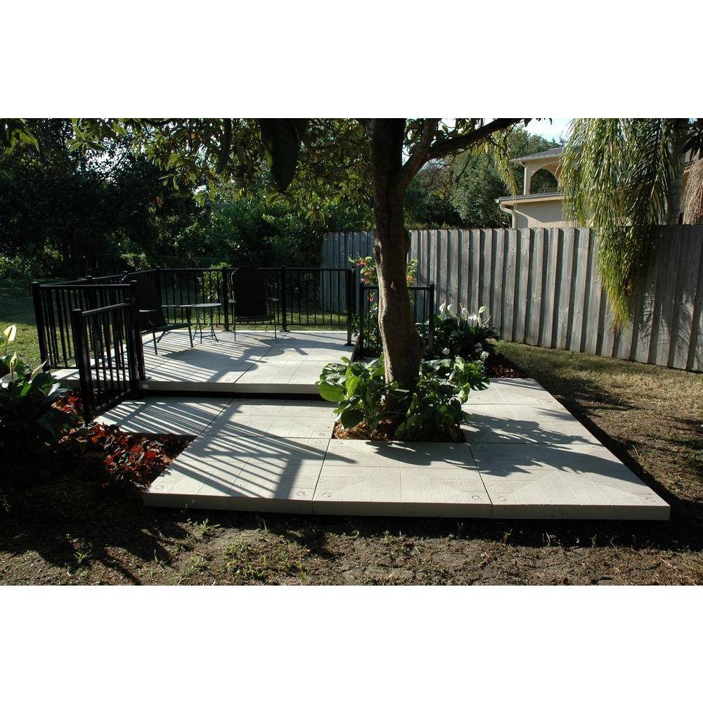 UDECX 40 in. x 40 in. Flint Grey Patio Deck Surface Pad RSPW32