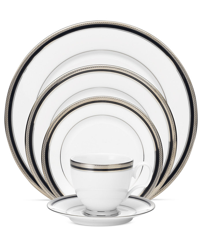 Noritake Dinnerware Austin Platinum 5 Piece Place Setting