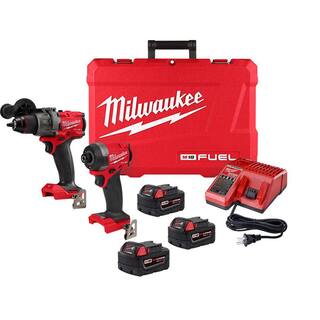 MW M18 FUEL 18- V Lithium-Ion Brushless Cordless Hammer Drill and Impact Driver Combo Kit (2-Tool) with (3) 5.0Ah Batteries 3697-22-48-11-1850