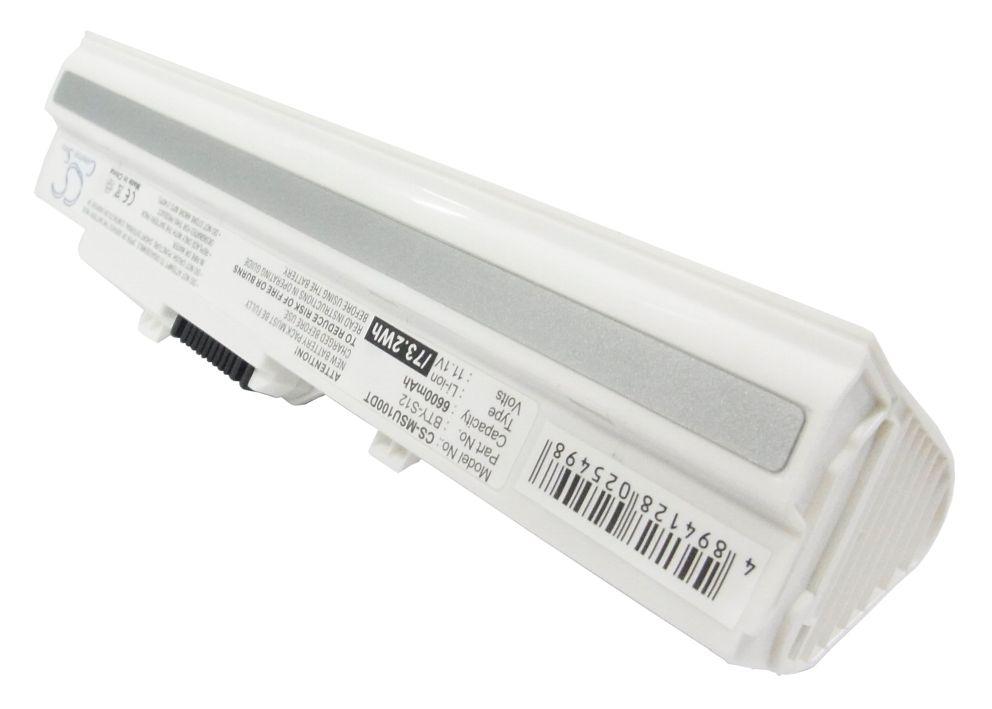 Advent 4211 4212 White 6600mAh Replacement Battery BatteryClerkcom Laptop and Notebook