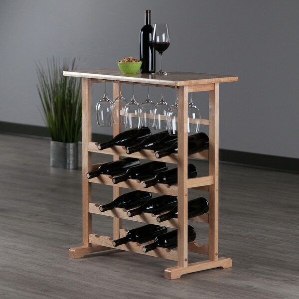 Wood Vinny 24-Bottle Wine Rack， Natural