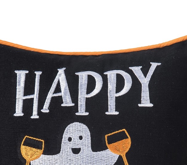 X 10 quot Happy Hallo wine Halloween Pillow