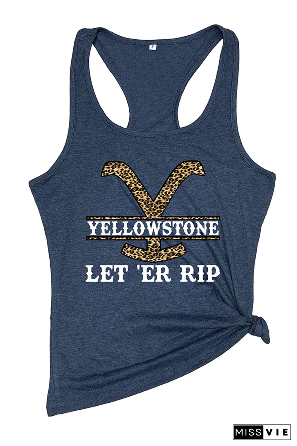 Yellowstone Print Sleeveless Tank Top Wholesale