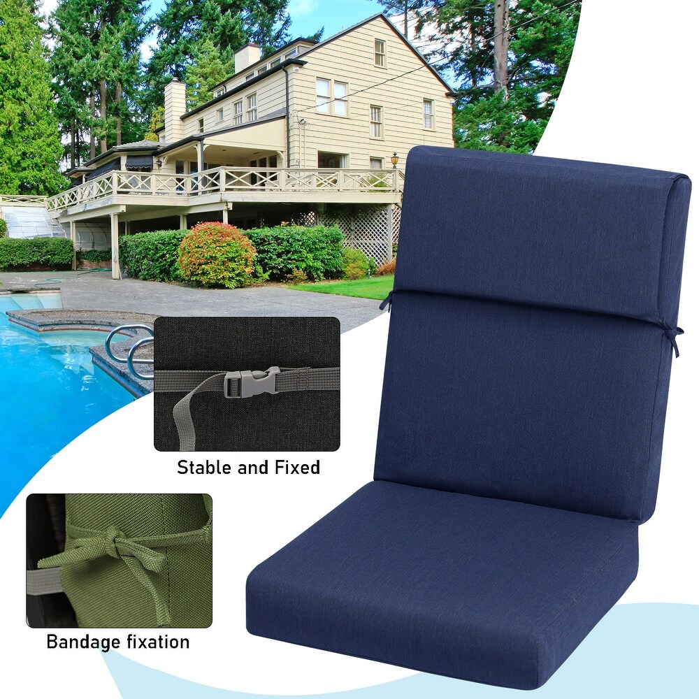 Aoodor Patio High Back Chair Cushions Set of 4，46x21x4 Inches(Only Cushions)