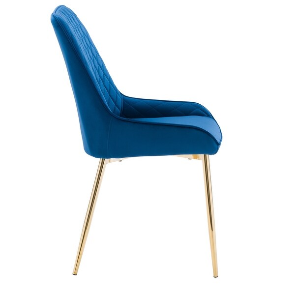 CorLiving Nash Velvet Diamond Tufted Side Chair