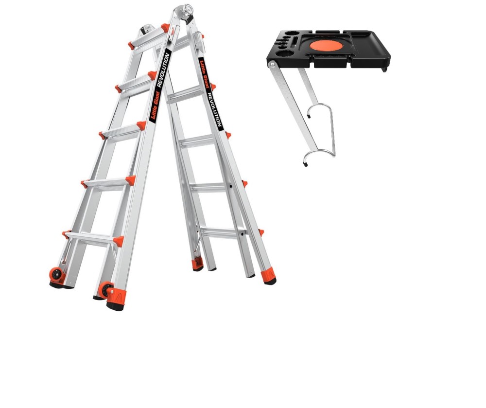 Little Giant Multi Position Ladder 22' Telescoping Type IA with Project Tray Bundle