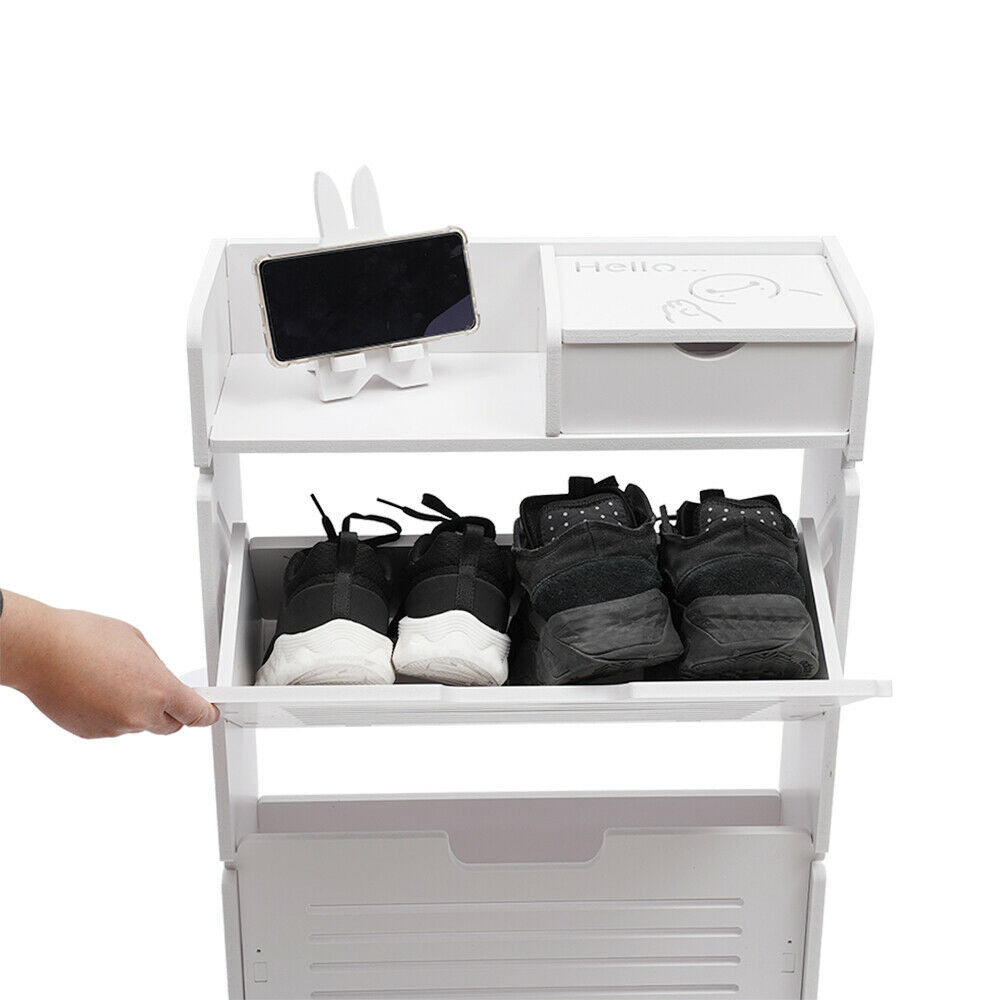 TFCFL Shoe Rack Shoes Storage Cabinet Unit Stand Cupboard 2 Drawer Organiser