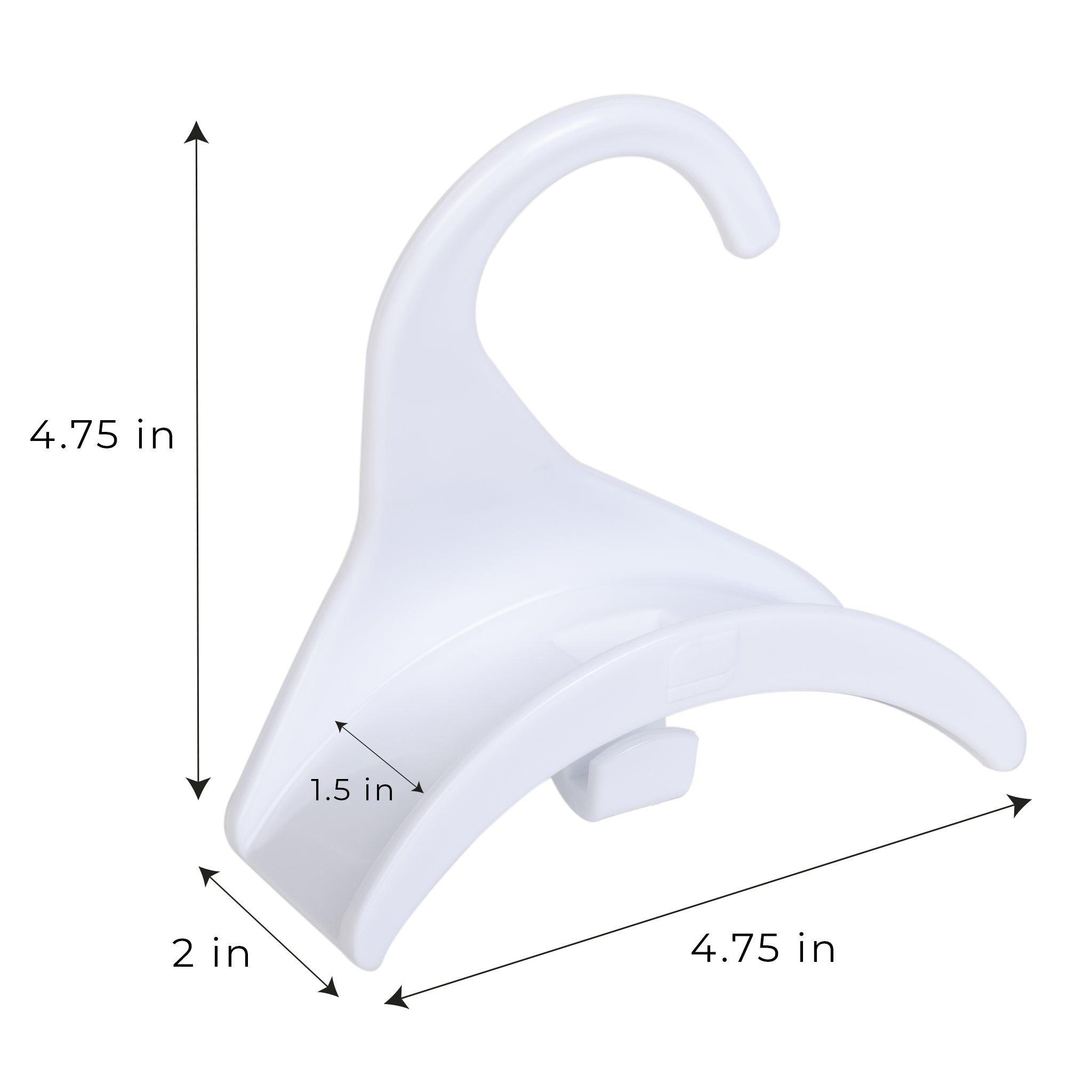 Smart Design Closet Hangbag Hangers - Set of 6 - White