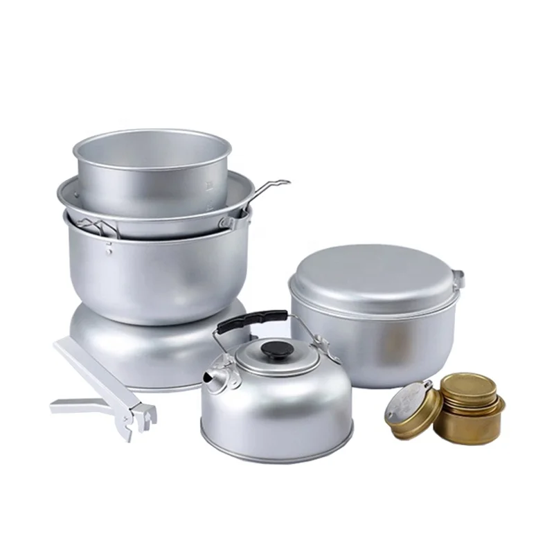 Portable Cooker Combination Hot Selling Outdoor Camping Tableware Cooking Set With Accessories Camping Utensils