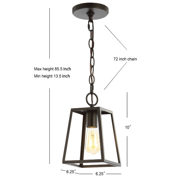 Adjustable Metal Ira Drop Pendant includes Energy Efficient Light Bulb Black Jonathan Y