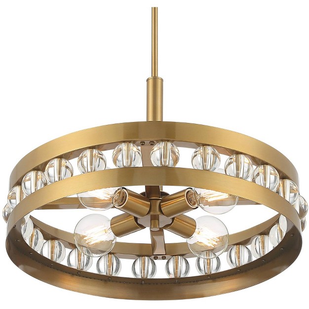 Wide Modern Clear Crystal Balls 4 light Fixture For Dining Room House Foyer Kitchen Island