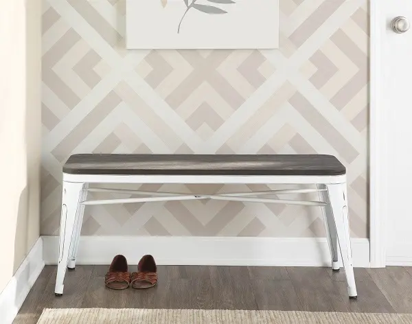 Oregon White Metal Dining Room Bench