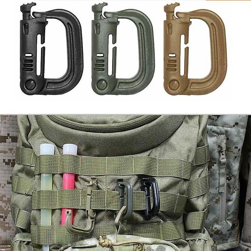 Born Pretty Dc Attach Shackle Carabiner D-ring Clip Molle Webbing Backpack Buckle Snap Lock Grimlock Camp Hike Mountain Climb Outdoor