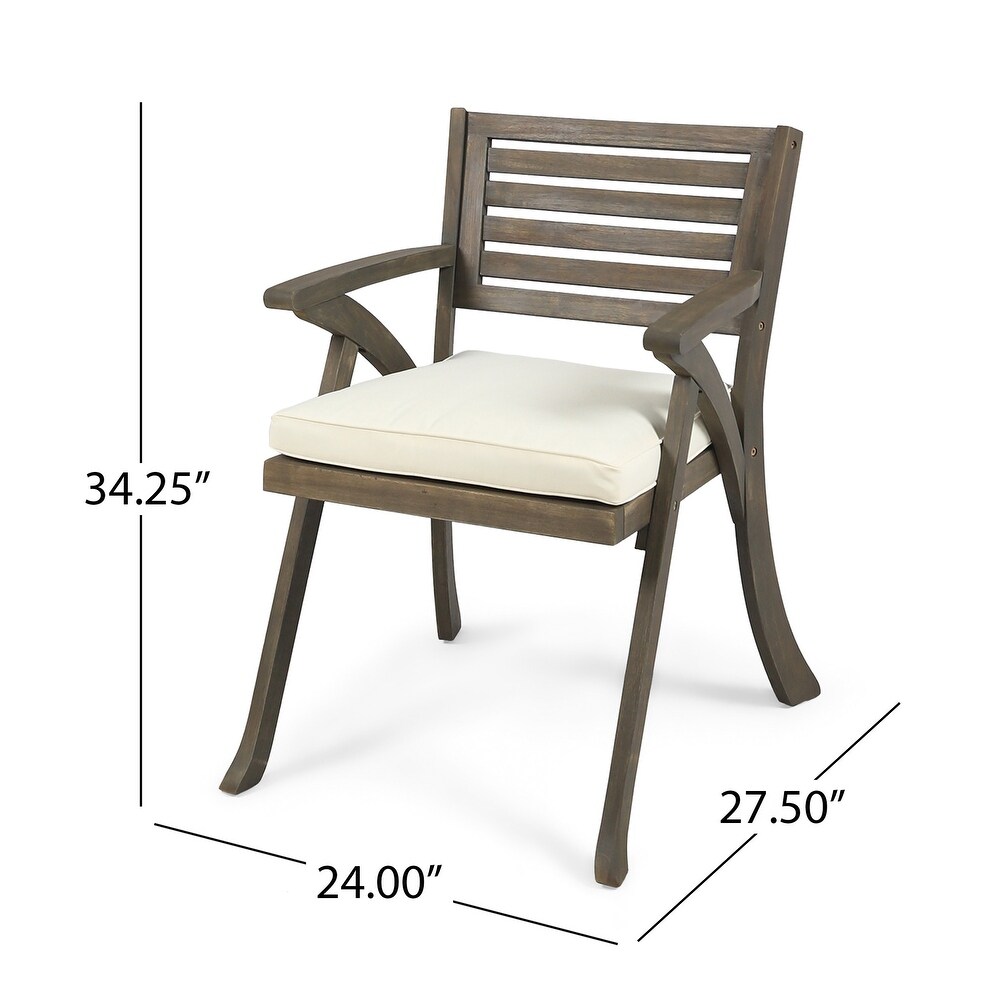 Hermosa Outdoor Acacia Wood Dining Chair (Set of 2) by Christopher Knight Home   24.00\