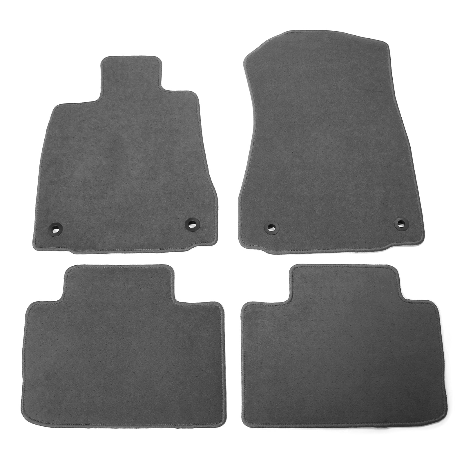 Ikon Motorsports Floor Mats Compatible With 2014-2023 Lexus IS200t IS250 IS300 IS350 IS500 IS F， Gray Nylon Car Front Rear Carpets Liner 4PC Set Protector