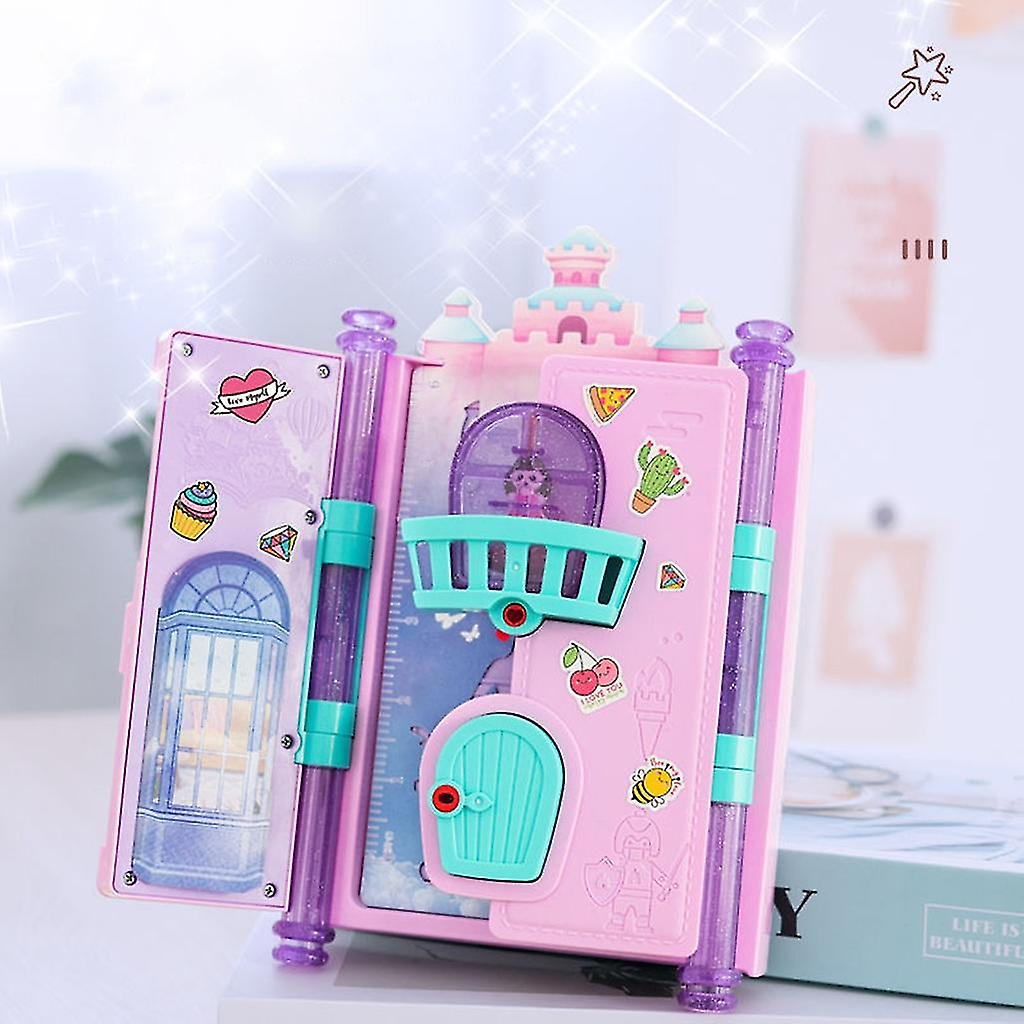 Girls Diary Toy With Lock And Key Set Includes Notebook Staionery Accessory