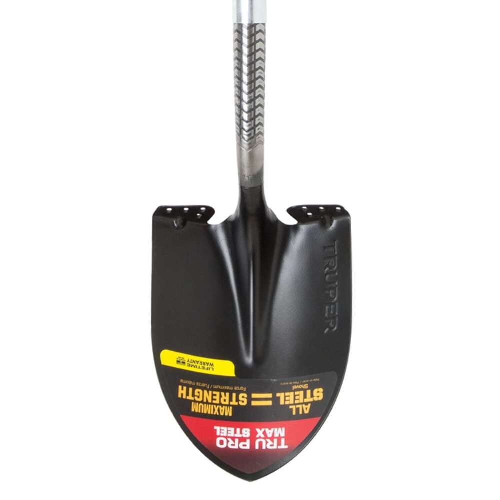 Truper 7598568 11 x 8.75 x 48 in. Round Point Shovel Steel Long Handle&#44; Assorted