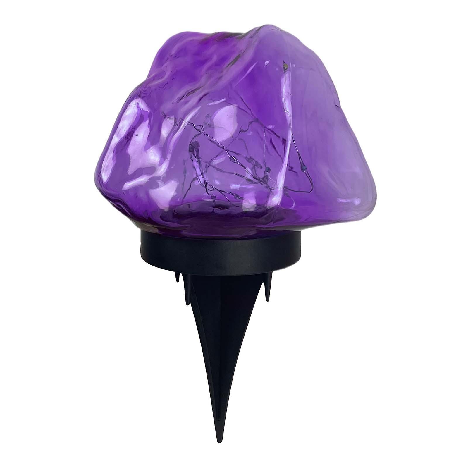 Solar Powered Ground Lights Waterproof Outdoor Led Lighting For Walkway Yard Violet