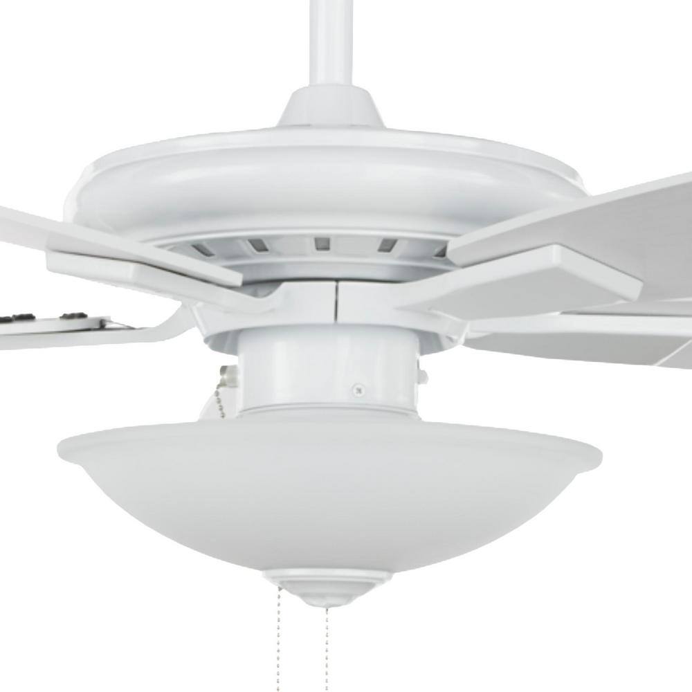 Hampton Bay Menage 52 in. Integrated LED White Ceiling Fan with Light Kit and Remote Control Works with Google and Alexa 14603W