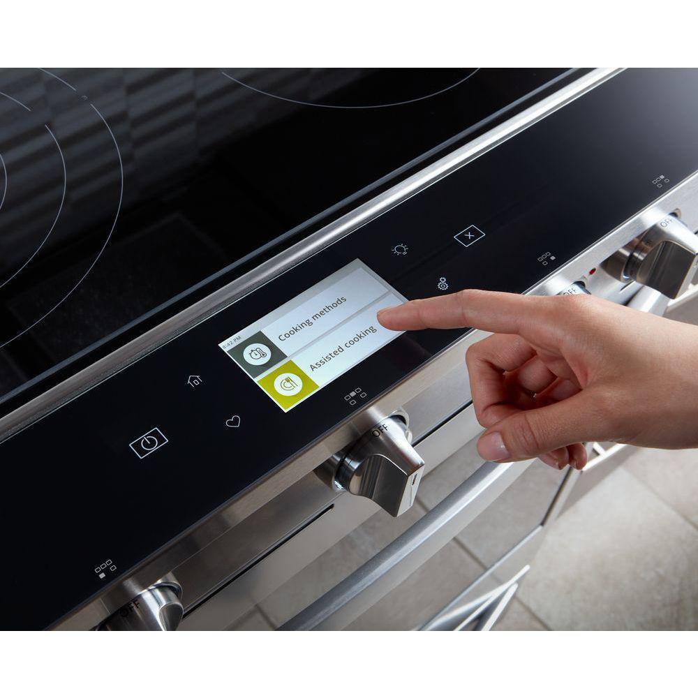 Whirlpool 6.4 cu. ft. Smart Slide-In Electric Range with Air Fry When Connected in Fingerprint Resistant Black Stainless WEE750H0HV