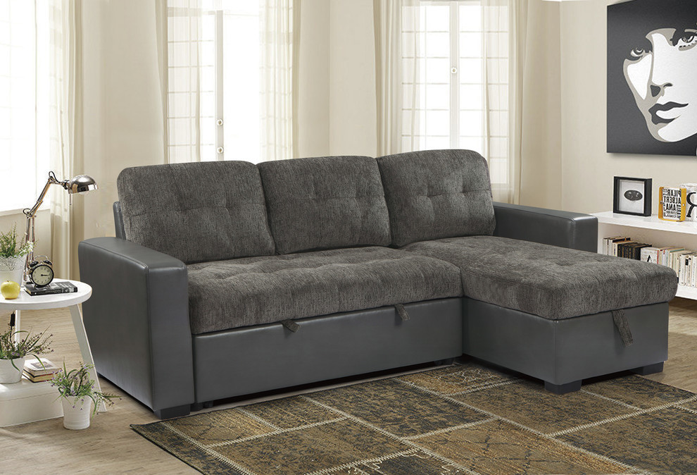 Fairhope 2pcs Sectional sofa  Brownish gray color   Transitional   Sectional Sofas   by Lexicon Home  Houzz