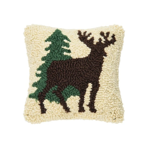 Dear Forest Hooked Petite Throw Pillow