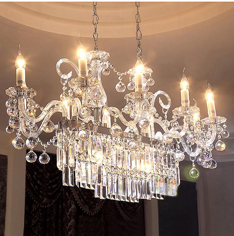 Phube Lighting Candle Crystal Chandeliers Light K9 Crystal Chandeliers Lustre Villa Chandeliers Light Lighting