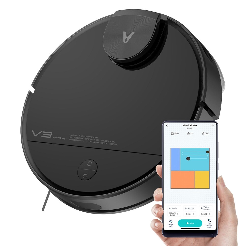 Viomi Smart Robot Vacuum V3 Max Duster Vacuum and Mop for Multi Floors  Black   10