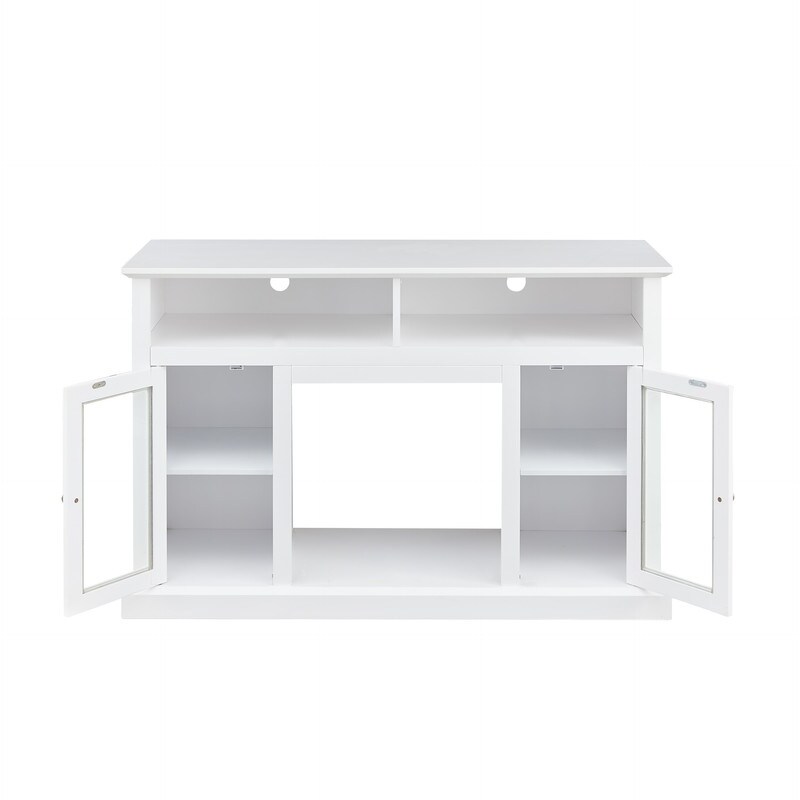 Modern Electric Fireplace TV Stand for TV's Up to 55 inch  White