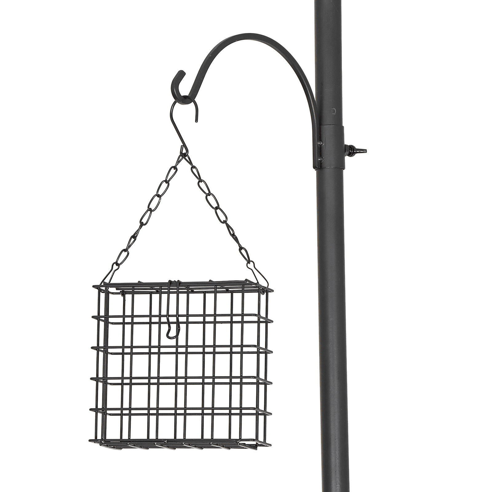 ZenStyle Bird Feeder Station Kit Bird Feeder Pole for Outside with Hangers 5 Prongs Design Black