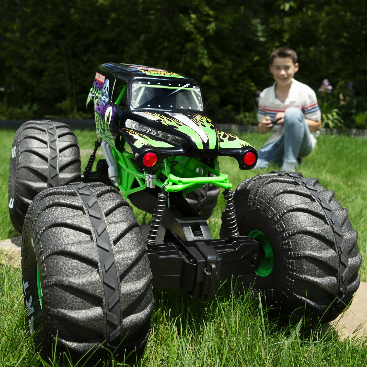 Monster Jam Official Mega Grave Digger AllTerrain Remote Control Monster Truck with Lights 1: 6 Scale Kids Toys for Boys  Crowdfused