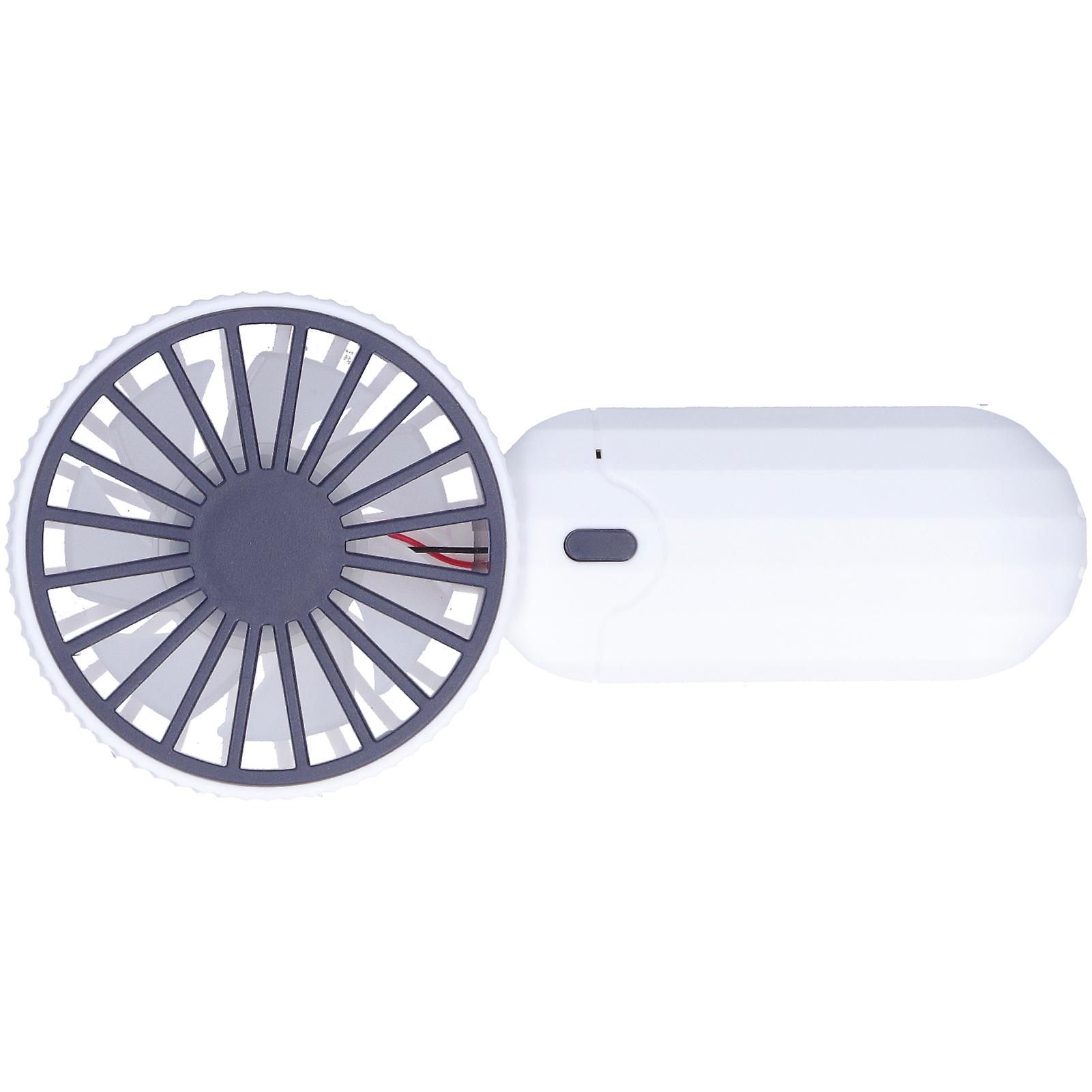 Mini Handheld Fan 3 Speed Adjustment USB Powered for Home Outdoor Travel Picnic White