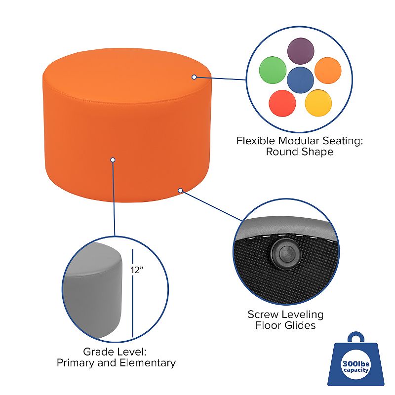 Emma and Oliver Soft Seating Flexible Circle for Classrooms - 12 Seat Height