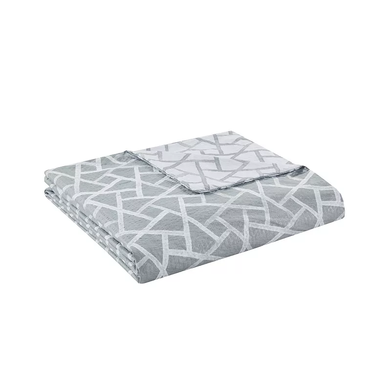 N Natori Soho Geo Oversized Reversible Duvet Cover Set With Shams