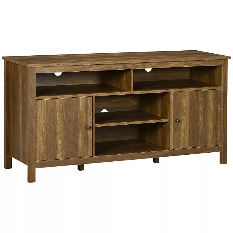 Homcom 65 Inch Tv Stand Media Cabinet Tv Entertainment Center， Walnut