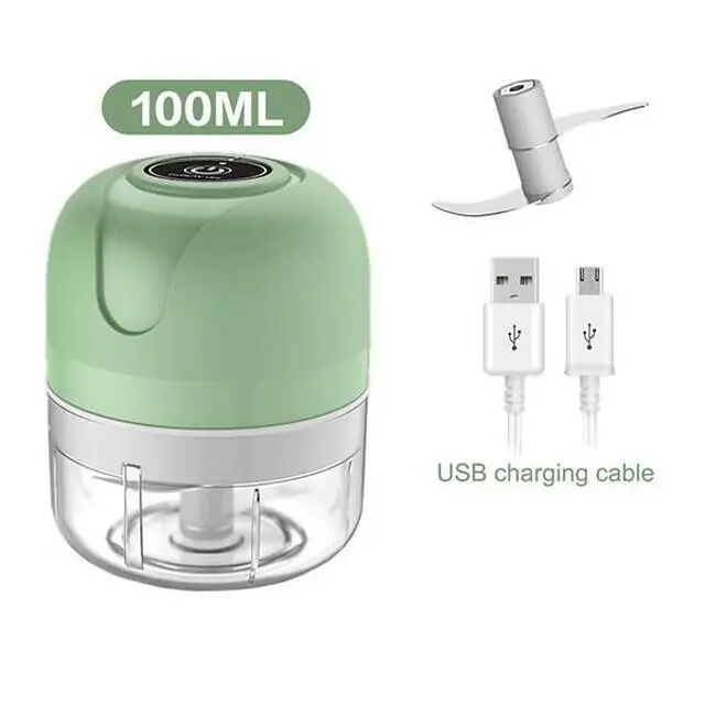 100/250ml Electric Mini USB Garlic Masher Wireless Garlic Grinder Press Mincer Vegetable Chili Meat Grinder Food Chopper Kitchen Tools