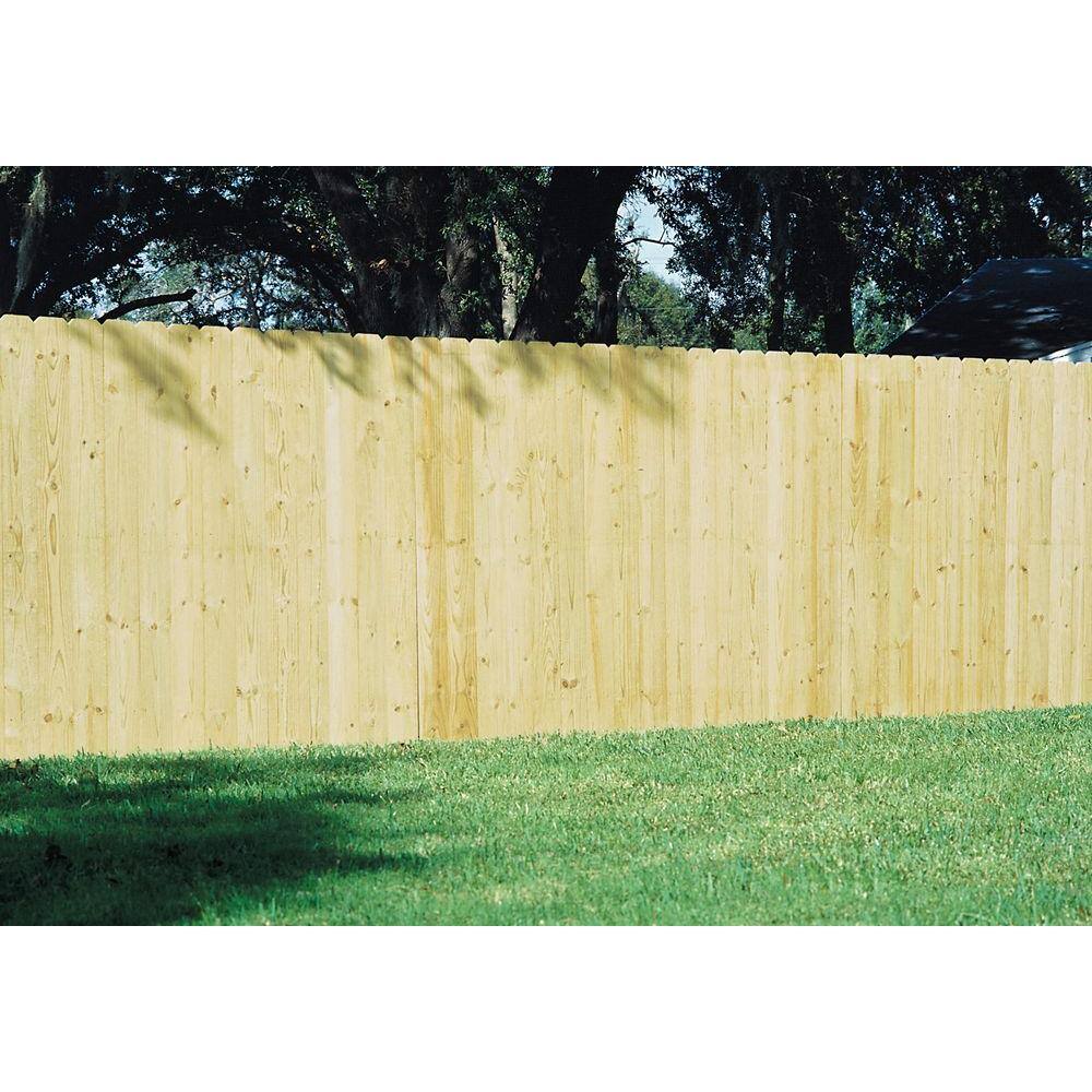 Outdoor Essentials 6 ft. H x 8 ft. W Pressure-Treated Pine Dog-Ear Fence Panel 158083